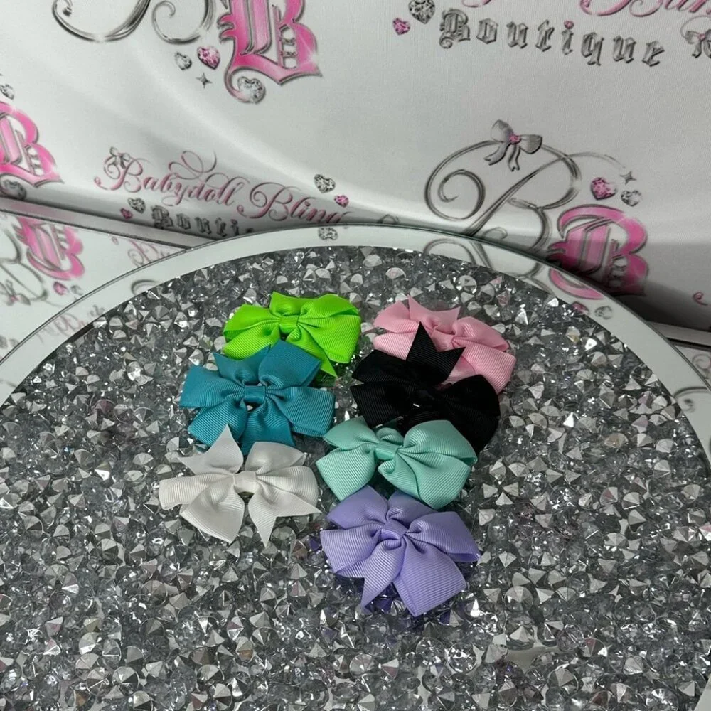 7 bows ribbons hair clip Colorful Hair Bow Set ribbons cute hair decor